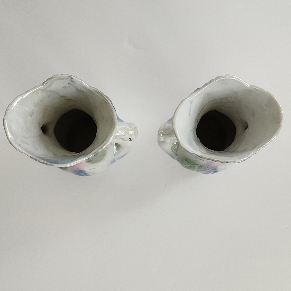 Lusterware Swan Ceramic Vase Set - Picture 11 of 16